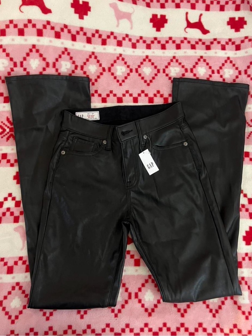 GAP Black Leather Pants
